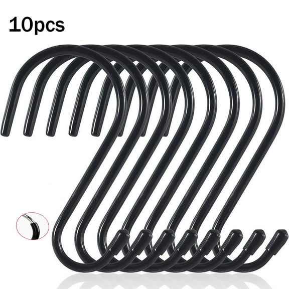 10PCS Metal Hooks With Coating For Bicycle Storage Heavy-Duty Wall Mount