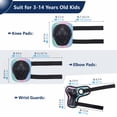 thumbnail image 2 of Kids/Youth Knee Pad Elbow Pads Guards Protective Gear Set for Roller Skates Cycling BMX Bike Skateboard Inline Skatings Scooter Riding Sports, 2 of 10