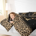 thumbnail image 3 of Erosebridal Chic Cheetah Print Bedding Comforter Set, Personalized Initial Z Full Bedding Set, Black Brown, Black Reversible 7 Pieces, 3 of 6