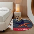 thumbnail image 2 of 4th of July Round Area Rug 3Ft Washable Small Circle Rugs for Kitchen Entryway, Country Texas Star Flag Red Blue Wooden Grain Non-Slip Carpet Floor Mats Indoor Outdoor Carpet Runner Home Decor, 2 of 8