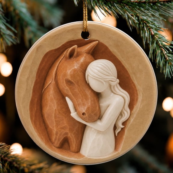 NewEleven Horse Gifts for Women Christmas Ornament, Horse Lover Gifts for Women, Equestrian Gifts for Girls Riders, Horse Christmas Tree Decor