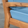 thumbnail image 3 of Wilcox Outdoor 10 Piece Sectional Sofa Set with Cushions, Teak, Blue, 3 of 7