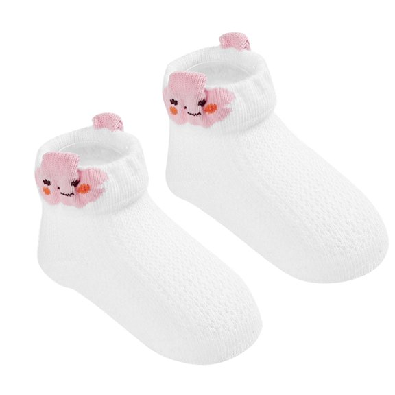 Penkiiy Baby Sock Shoes Boys Girls First Walking Shoes Non Slip Lightweight Toddler Infant Indoor Outdoor 0-6 Months White