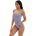 thumbnail image 4 of DARING DIVA Button Bottom Shapewear Cami Slimming Butt Lifter Bodysuit L Blue, 4 of 6