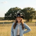 thumbnail image 4 of Vjnyvs Western Cowboy Hat for Men Women Wide Brim Felt Fedora Cowboy Hats with Rhinestone Cowboy Party Decorations, 4 of 7