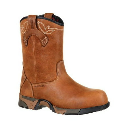 Women's 9 Aztec CT WP Work Pull-On Boot RKK0224 (Best Pull On Work Boots For Wide Feet)