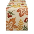 thumbnail image 1 of Table Runner DII, bordado en otoño, 14 x 70 pulgadas, hojas dispersas, 1 of 6