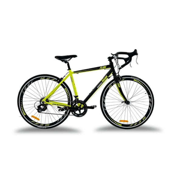 Bicicleta De Ruta Monk Flug Rodada 700 Negro amarillo