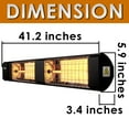 thumbnail image 4 of 3000W, 240V Indoor/Outdoor Electric Infrared Patio Heater, with Remote, 4 of 5