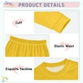 thumbnail image 4 of joogoo Solid Yellow 2 Piece Long Sleeve Tee and Pants Cotton Pajama Set 18M, 4 of 7