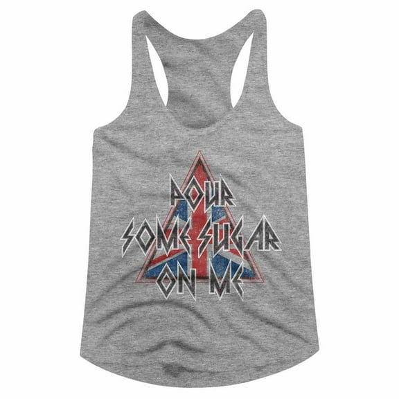 Def Leppard Music Pour Some Triangle Ladies  Racerback Tank Top Shirt