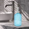 thumbnail image 6 of Unique Bargains 1 Pc Durable Vertical Stripes Soap Dispenser 13.53oz Blue Silver Tone, 6 of 6