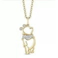thumbnail image 2 of 0.50Ct Lab Created Diamond Winnie the Pooh Pendant Necklace 14K Yellow Gold Plated, 2 of 2