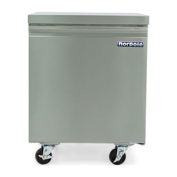 Norpole 6 cu. ft. Commercial Under Counter Upright Freezer in Stainless Steel in Stainless Steel