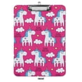 thumbnail image 3 of Inkdotpot Decorative Clipboard Letter Size Clipboard with Low Profile Clip,Retractable Key Hole for Hanging Paperboard for Office School w/ Free Marker & Eraser,Unicorn-9x12.5 Inch, 3 of 9