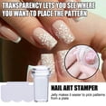 thumbnail image 3 of Clear Jelly Nail Art Stamper Scraper Set Silicona Transparente Nail Art Stamping Kit Manicure Nail Art Tools Kearding CE006803-00, 3 of 6