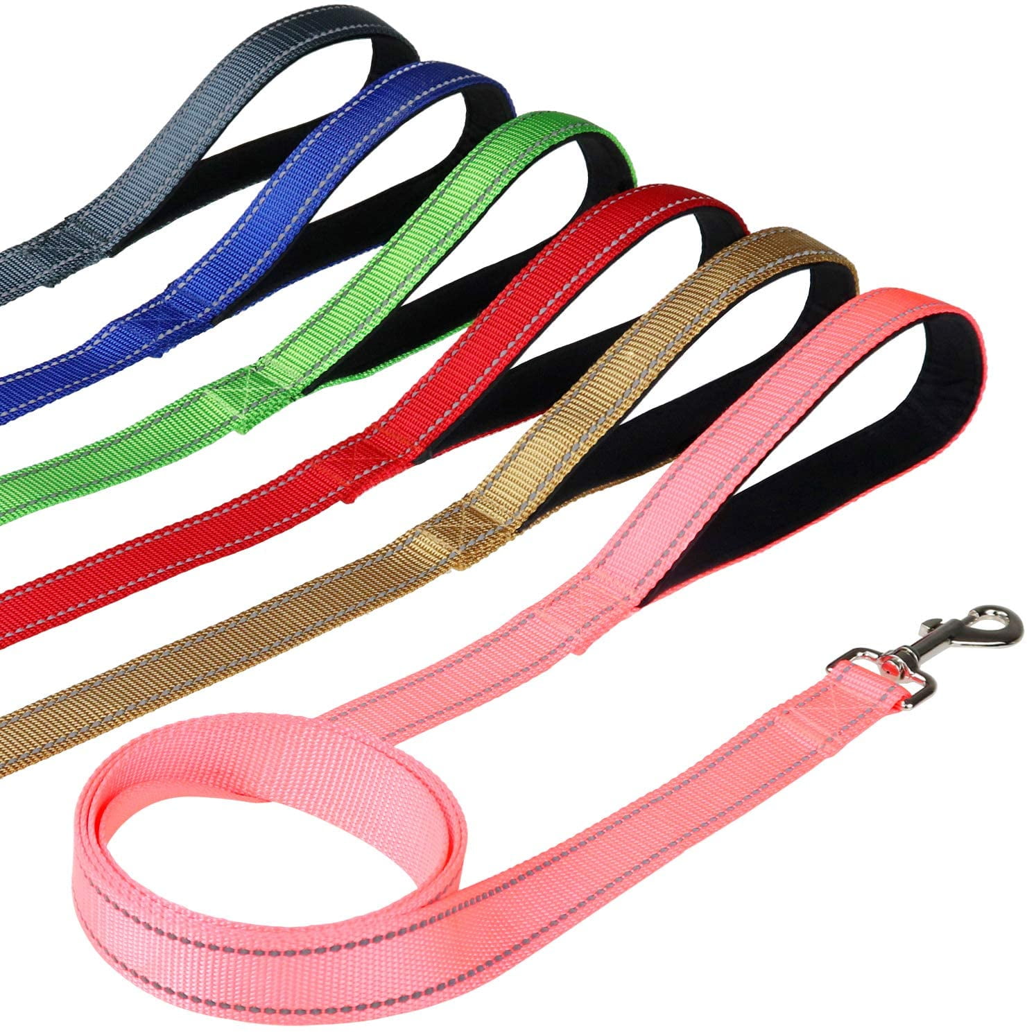 Siisll 6FT Reflective Dog Leash with Soft Padded Handle for Training Leashes,Walking Lead for Large & Medium Dog,1 inch Wide,Royal Blue