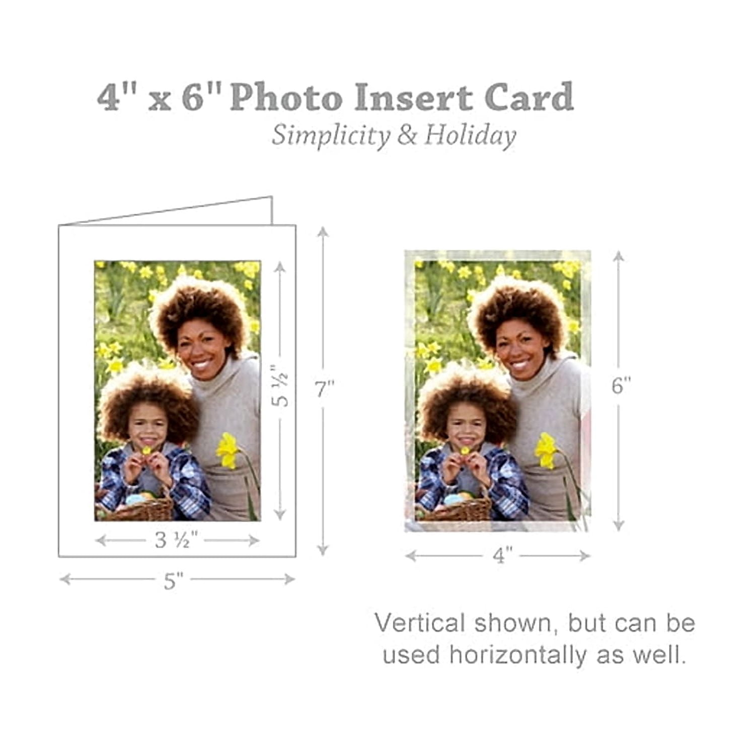 10 pack) SIMPLICITY RED Photo Insert Card sold in 10s - 4x6