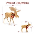 thumbnail image 7 of Best Choice Products 2-Piece Moose Family Lighted Christmas Yard Decor Set w/ 170 LED Lights, Stakes, Zip Ties - Gold, 7 of 7