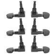 thumbnail image 3 of Guitar Tuner Peg, Simple Style Guitar Tuning Keys Metal Semicircle 3L3R Decorative  For Maintenance Silver,Black, 3 of 8