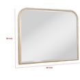 thumbnail image 5 of Benjara Lno Dresser Mirror, Beige Oak Wood Frame, Rectangular 36 Inch, 5 of 9