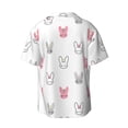 thumbnail image 7 of Kdxio Men's Hawaiian Shirt for Men Short Sleeve Shirt Girl Rabbit Summer Casual Holiday Beach Button Down T-Shirts, 7 of 7