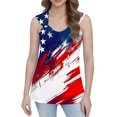 thumbnail image 4 of Funny 4Th Of July Shirts, American Flag Tank Top V Neck Sleeveless Basic Casual Crop Tops Red White And Royal Blue Shirts Outfit Top Pride Shirt Womens Shirt Tops (M, Watermelon Red) ZMTing, 4 of 4