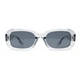 thumbnail image 2 of Whimsical Pop Color Oval Rectangle Mod Sunglasses Slate - Black, 2 of 4