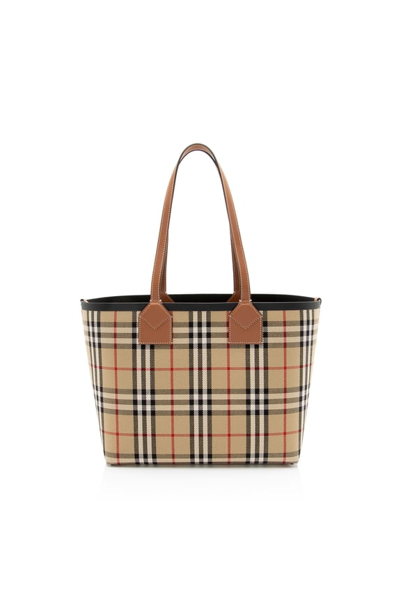 Pre-Owned Burberry Vintage Check London Small Tote