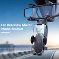 thumbnail image 4 of Soporte de coche de rotación ajustable de 360 ​​grados, soporte retráctil Universal, soporte de teléfono para espejo retrovisor de automóvil FLhrweasw Nuevo, 4 of 9