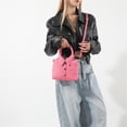 thumbnail image 5 of PU Leather Shirt Shape Adjustable Crossbody Purse for Women Solid Color Shoulder Bag Handbag with Top Handle and Zippers, 5 of 8
