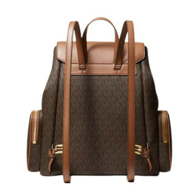 Michael Kors Jet Set Item Large Signature Pvc Chain Backpack Flap