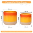 thumbnail image 3 of Ceramic Plant Pots 5" & 6" , Set of 2 in Orange and Red, Indoor Flower Pots with Drainage Hole for Succulents, Herbs, Home Decor, 3 of 7