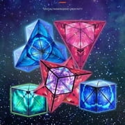Lex 3D Magne Tic Magic Cube 72 Shapes Shifting Box Gift Puzzle Toys Purple Over 3 Years Old