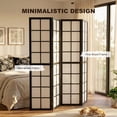 thumbnail image 4 of HOMCOM 4 Panel Room Divider, 5.6 ft Folding Privacy Screen, Black, 4 of 10