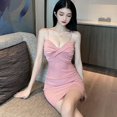 thumbnail image 4 of Women‘s Sleeveless Spaghetti Strap Tank Bodycon Tight Mini Club Party Dress, 4 of 5