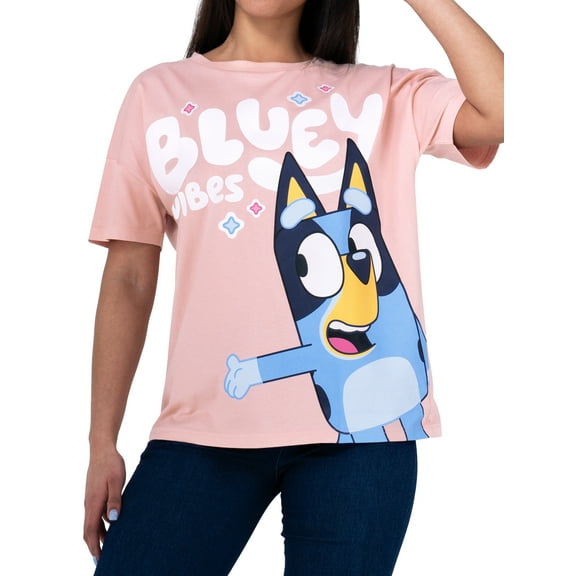 Bluey Womens T-Shirt Pink Sizes S-XXL