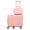 Pink, variant on Plenkra 20 Inch Ride-On Luggage with Small Carry-On Suitcase, 6 Spinner Wheels & Retractable Handle, Hardshell Carry-On Suitcase for Smooth Rolling, Fun Scooter Suitcase for Travel