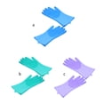 thumbnail image 4 of Billuyoard 1 par de guantes para lavar platos con estropajo, tazones para platos, limpieza de alimentos, limpieza, manoplas resistentes al calor, Mostrada Púrpura Billuyoard HA060614-03, 4 of 6