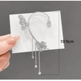 thumbnail image 2 of 2pzs Xtellar Aretes De Mariposas Clip Largos Trepadores Con Caja Color Plateado, 2 of 2