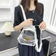 thumbnail image 4 of Mini mochila transparente Summercome, portátil y transparente, apta para estadios. Bonita mochila con correas reforzadas y bolsillo frontal, ideal para la escuela, seguridad y deportes (blanca)., 4 of 8