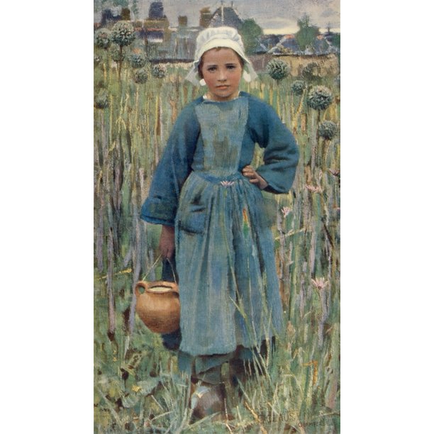 A Breton Peasant Girl 1882 Poster Print by Clausen (24 x 36