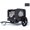 Black+Dark Gray, variant on Outdoor Heavy Duty Collapsible Pet Bike Trailer with 16-Inch All-Terrain Wheels & Universal Hitch – Foldable Dog/Cargo Carrier Cart for Bicycles, black+dark gray