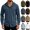 Blue, variant on Mens Oxford Cotton Long Sleeve Hooded Shacket Snap Button Down Shirt Jacket Lightweight Cargo Tops with Flap Pockets for Daily Wear Travel Fall, White, L
