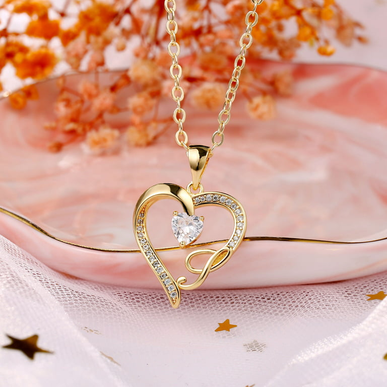 5pcs Gold-Plate Rectangle Heart Charms for Girl Necklace Exquisite
