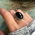 thumbnail image 4 of CILENON Fashion Elegant Black Stone Jewelry Relief Sculpture Ring Jewelry Engaged Ring For Women 6, 4 of 4