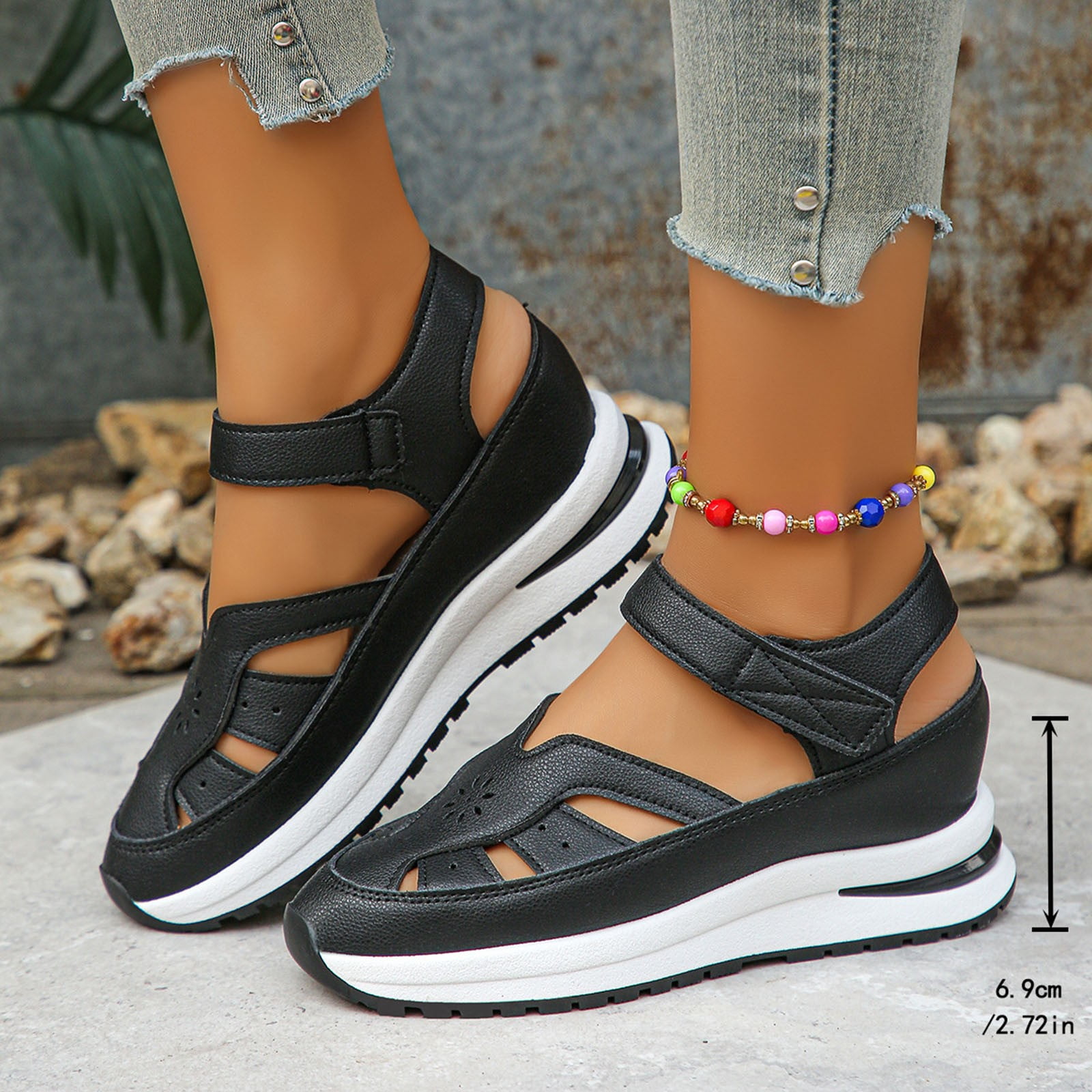 Closed Toe Walking Sandals for Women 2025 Trendy Leather Cut
