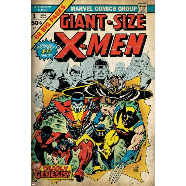 Marvel Comics Retro The X Men Comic Book Cover No 1 Aged
