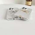 thumbnail image 4 of Simple 3D Bow Clear Soft Phone Case Compatible with iPhone Case (Gold,iPhone 13 Pro), 4 of 7