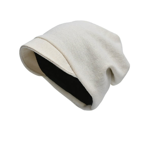 LEKODE Knit Cap Skull Cap for Locs Womens Knit Hat Knit Beanies Crochet Hats Mens Beanie Knitted Hats Beige One Size